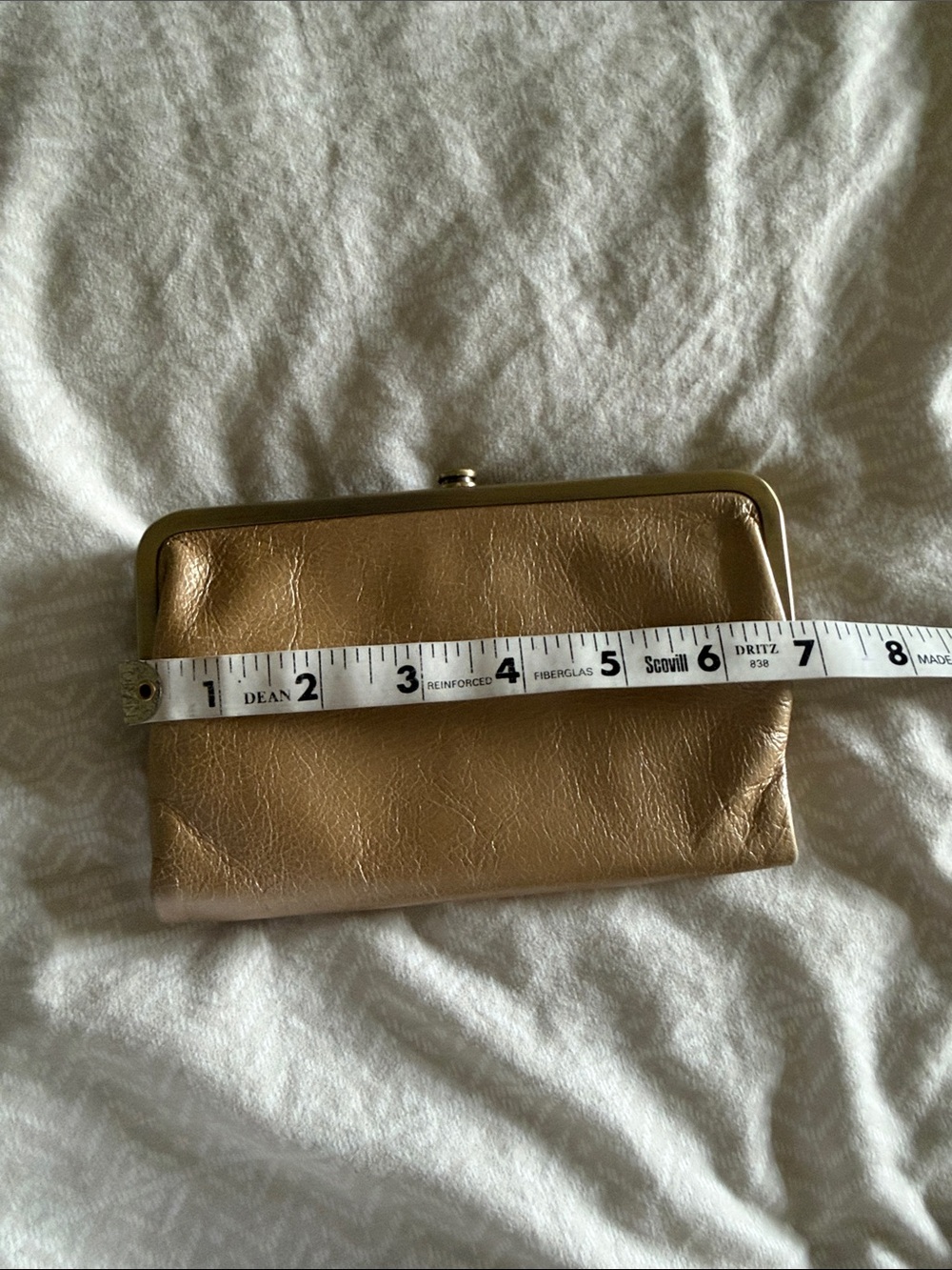 HOBO Gold Metallic Frame Clutch Wallet - Picture 9 of 13